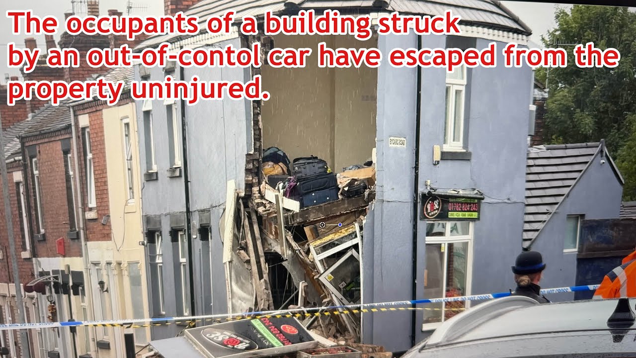 Shocking Crash: Car Smashes Into Kebab Shop in Burslem | Scene of Dev