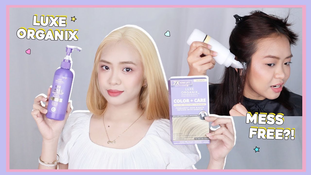 DYEING MY HAIR BLONDE AT HOME!!! (Luxe Organix Hair Bleach) | phonycore 2022 (Philippines)