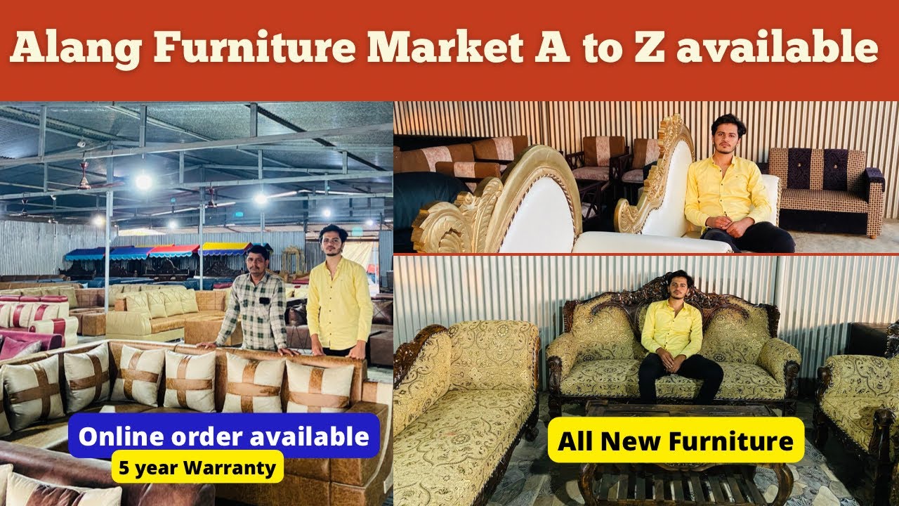 Alang Furniture market biggest |Ship's Original Sofa, Revolving Chair, Wooden/GlassTipoi,Sheti,Table