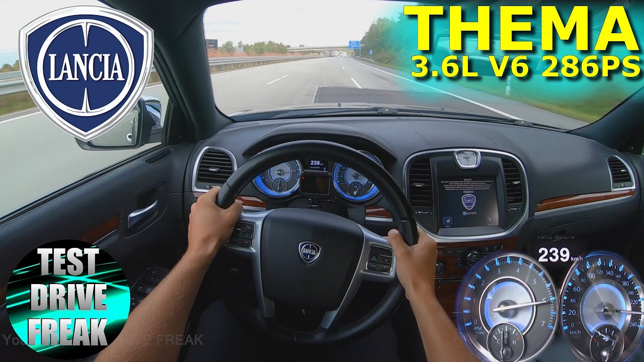 2014 Lancia Thema 3.6 V6 286 PS TOP SPEED AUTOBAHN DRIVE POV