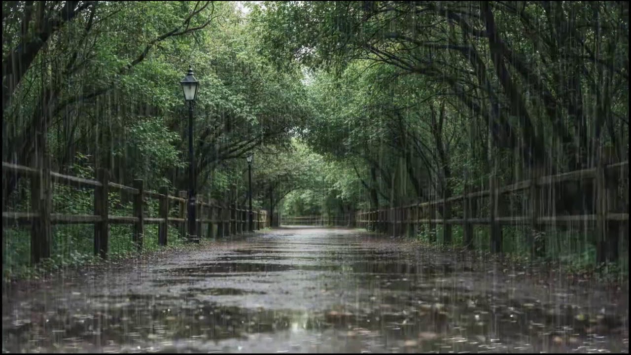 Relaxing Forest Rain at Dusk | Ambient Leaf and Rain Sounds to Help You Sleep Better Naturally