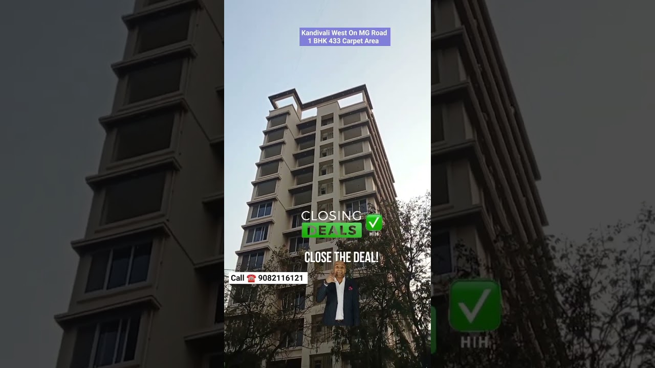 Kandivali West On MG Road 1 BHK 433 Carpet Ready to Move Flat #shorts #property Super Location