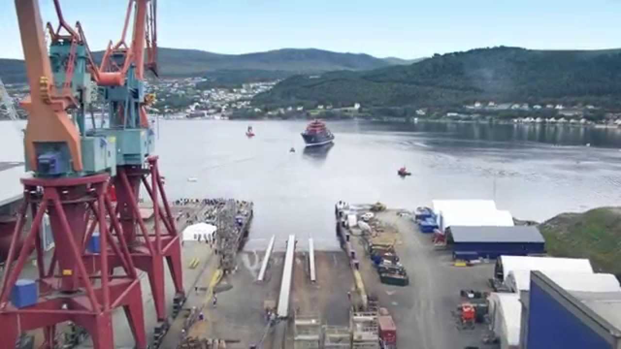 Launch of yacht, build no. 366 from Kleven Verft