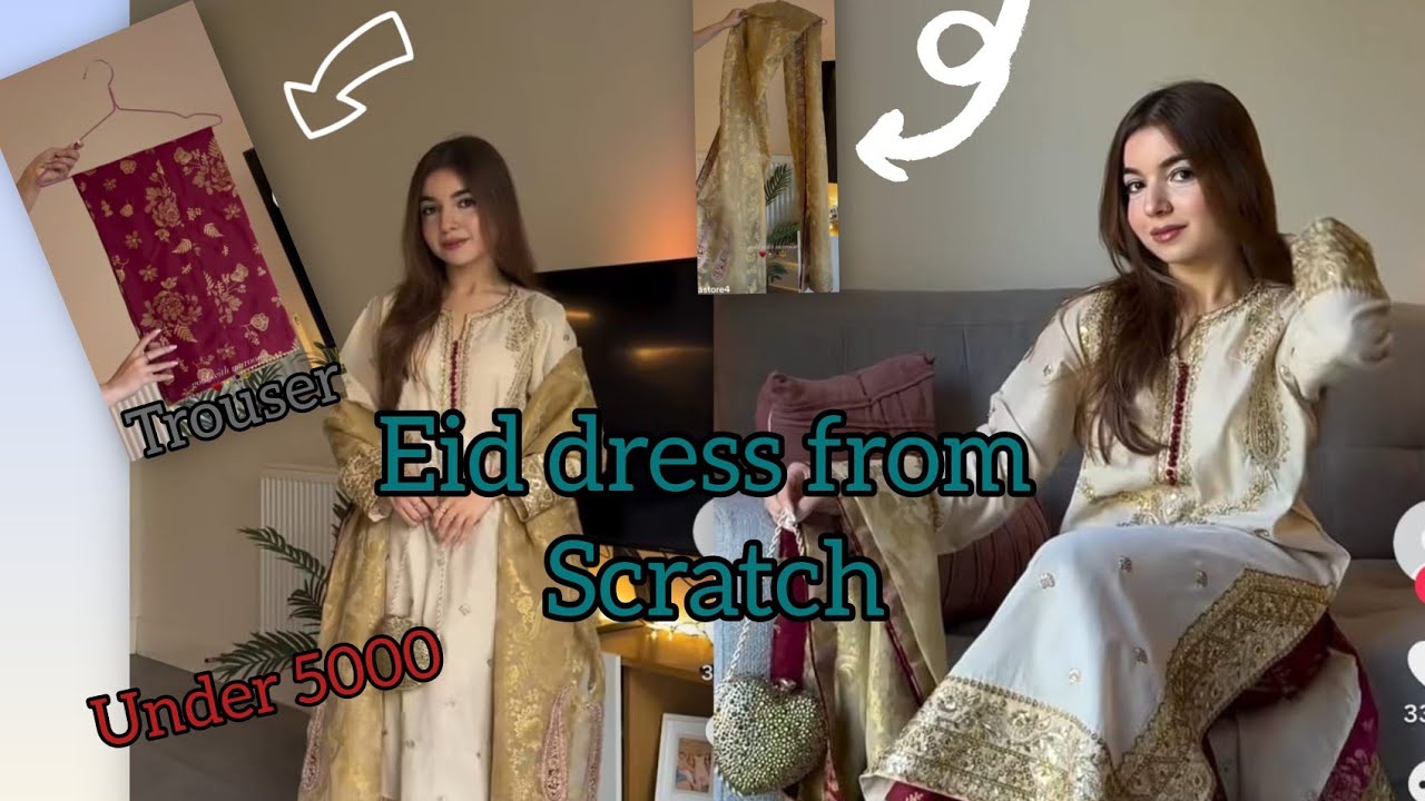 Eid dress ideas| Dress from scratch| How to design eid dress from laces🥰😇