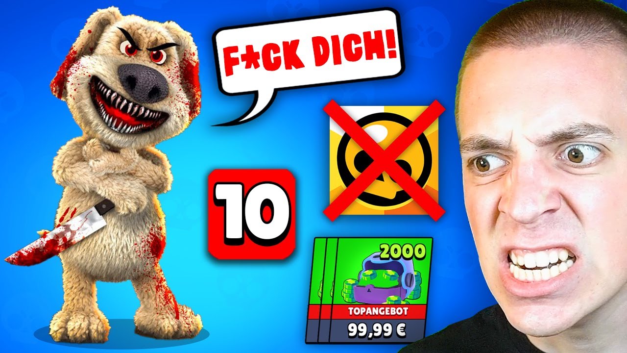 GRUSELIGER TALKING BEN ZERST&Ouml;RT CLASHGAMES BRAWL STARS ACCOUNT! 😡😭