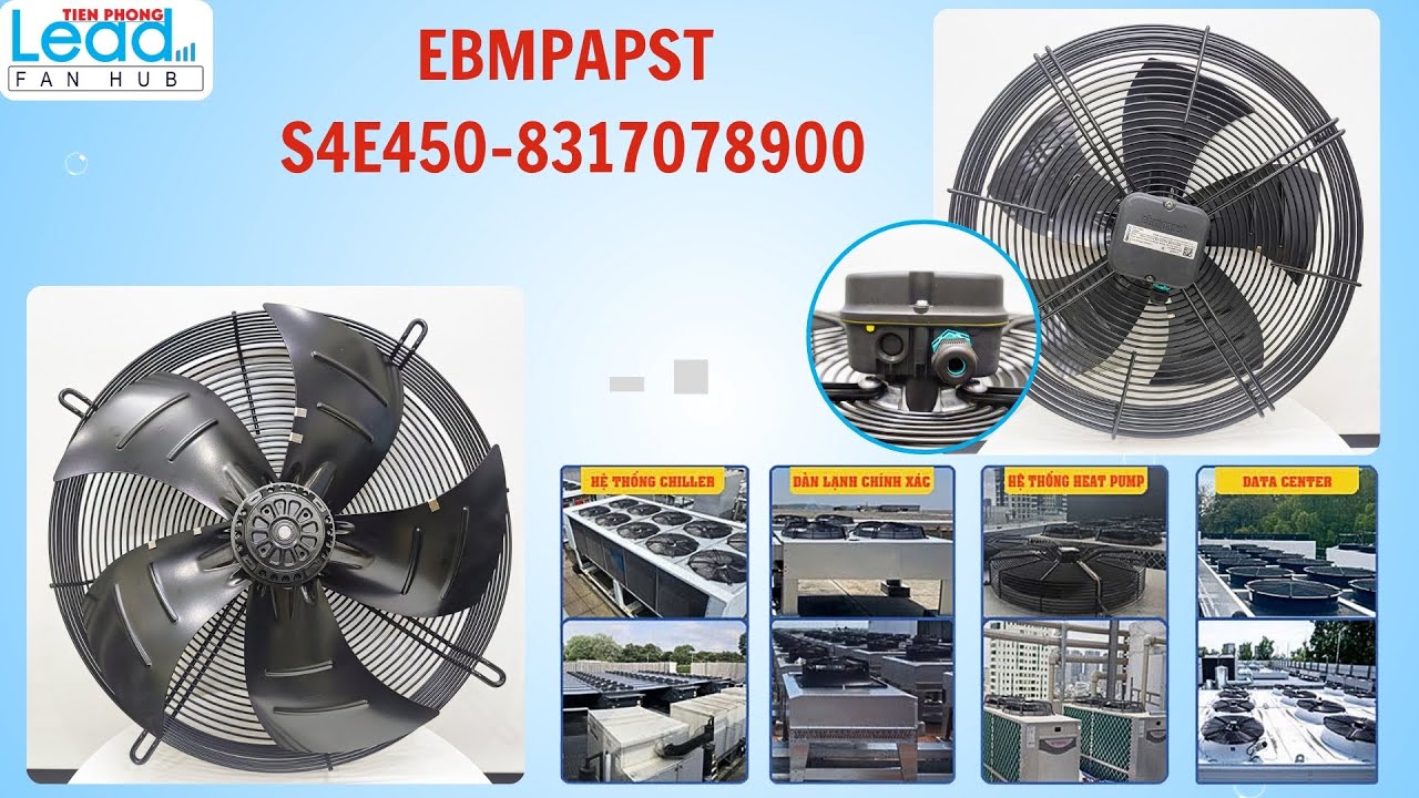 Quạt hướng trục EBMPAPST S4E450-8317078900, 230VAC, 450mm