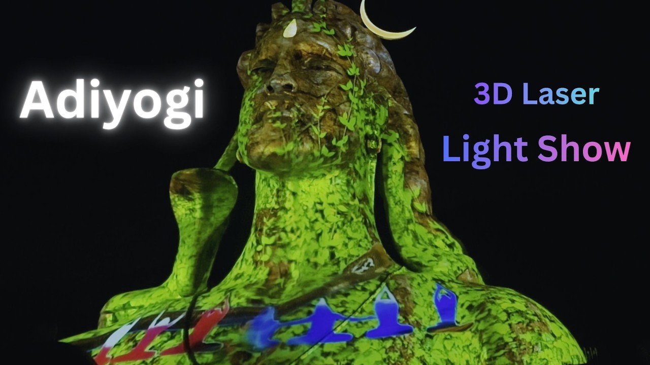 Adiyogi 3D Laser Show at Isha Foundation, Chikkaballapur ✨ with Sadhguru’s Voice #adiyogi