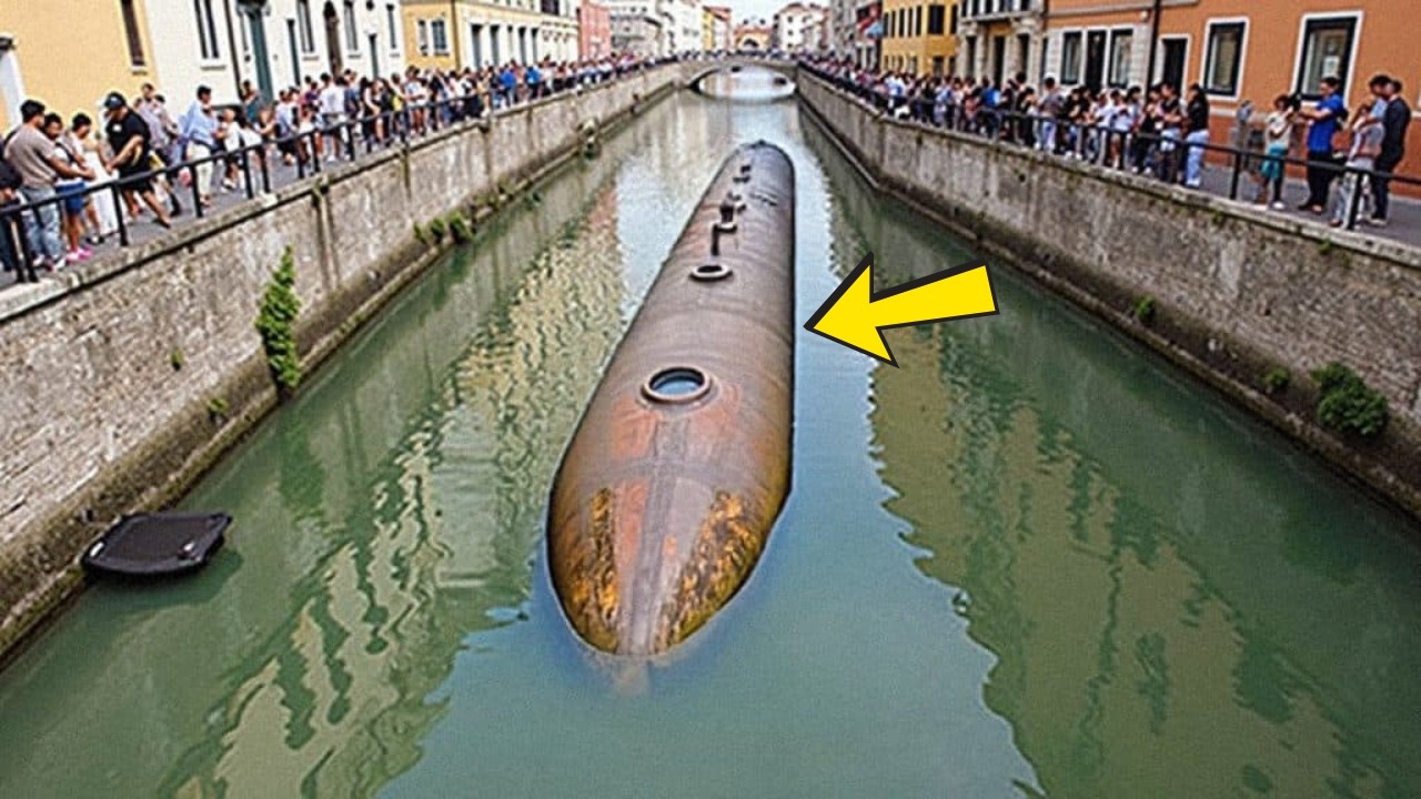City Drains Canal For Maintenance &mdash; Then This Submarine Emerges