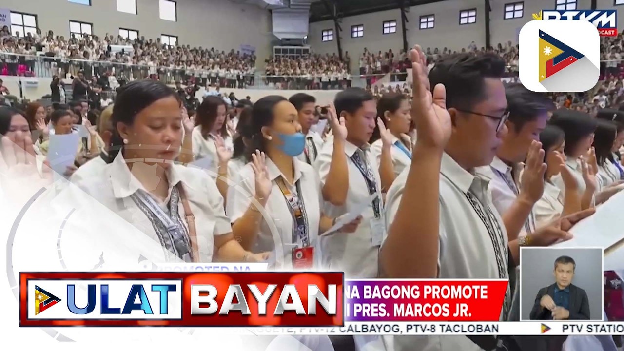 Halos 2K na bagong promote na teachers at school heads, nanumpa na | ulat ni Kenneth Paciente