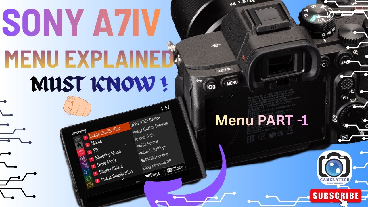 Sony A7 IV Shooting Menu Explained | Complete Menu Guide (Part 1)#sony #sonycamera #sonyalpha