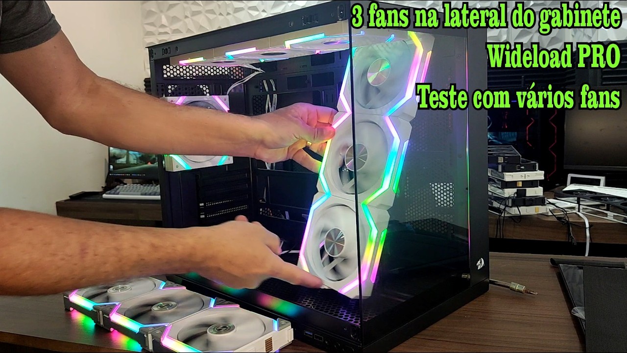 Como instalar 3 FANS na lateral do gabinete Wideload PRO Redragon