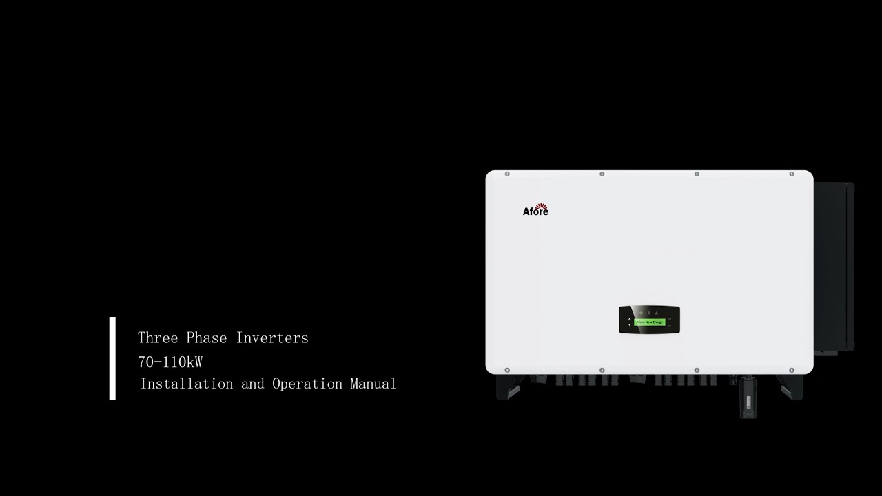 How to install Afore 70-110kW PV string inverters