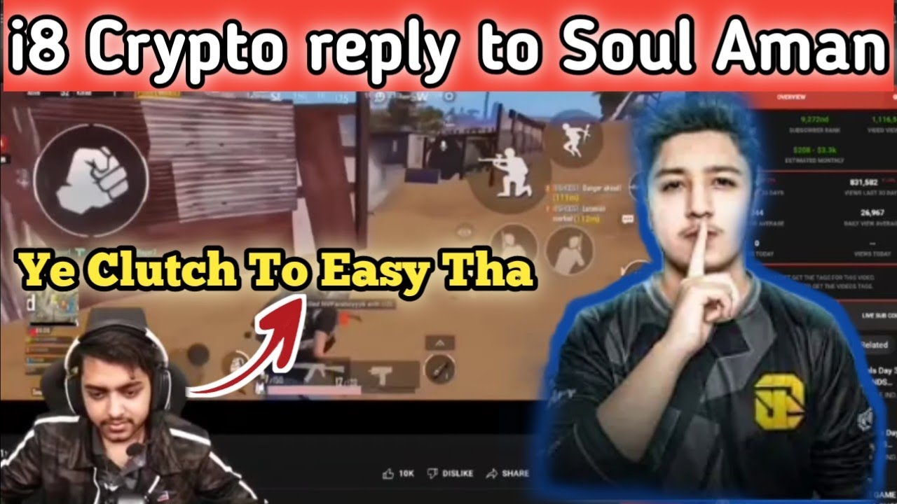 i8 @crypto5775 Reply To Soul Aman On his Reaction against Nova 1v4 || Pubg Mobile || Jalad Gaming