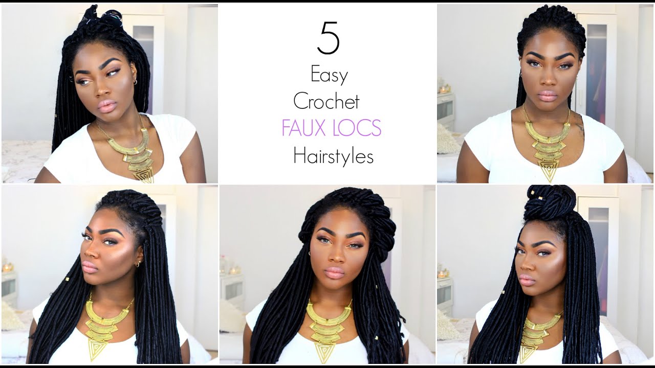 How to style faux locs | 5 Cute Hairstyles for Beginners | Protective Styles