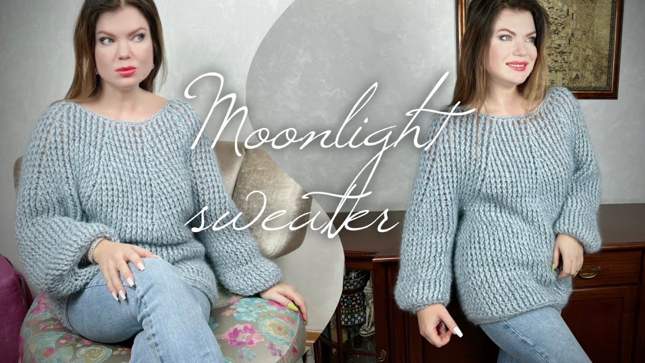 Это ХИТ! Вяжем быстро и просто шикарный джемпер MOONLIGHT 🌒🌒🌒 Beautiful crochet sweater