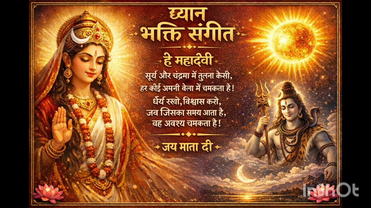 ध्यान भक्ति संगीत (प्रभु से साक्षात कार करने की प्रेरणा स्वरूप भक्ति संगीत अपनी आंखों को बंद कर सुने