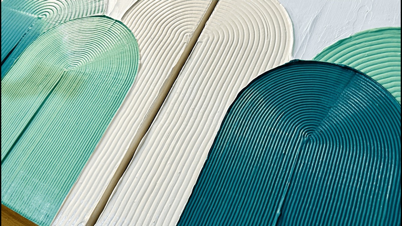 DIY minimalistic textured art on Canvas | Green Archies Textured Wall Art