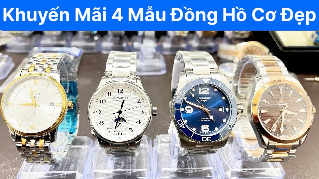 Giảm Giá Tết 4 Mẫu Đồng Hồ Cơ Automatic 2026 / Hàng Đẹp Đeo Sang / Chống Nước Tốt / Giá Rẻ / Máy Bền