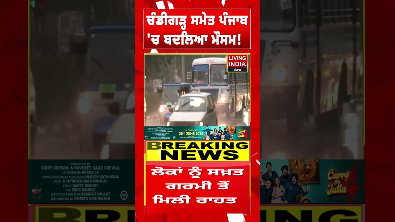 Chandigarh ਸਮੇਤ ਪੰਜਾਬ 'ਚ ਬਦਲਿਆ ਮੌਸਮ ! Heavy Rain | Thunder Storm | IMD Alert | Punjab Weather