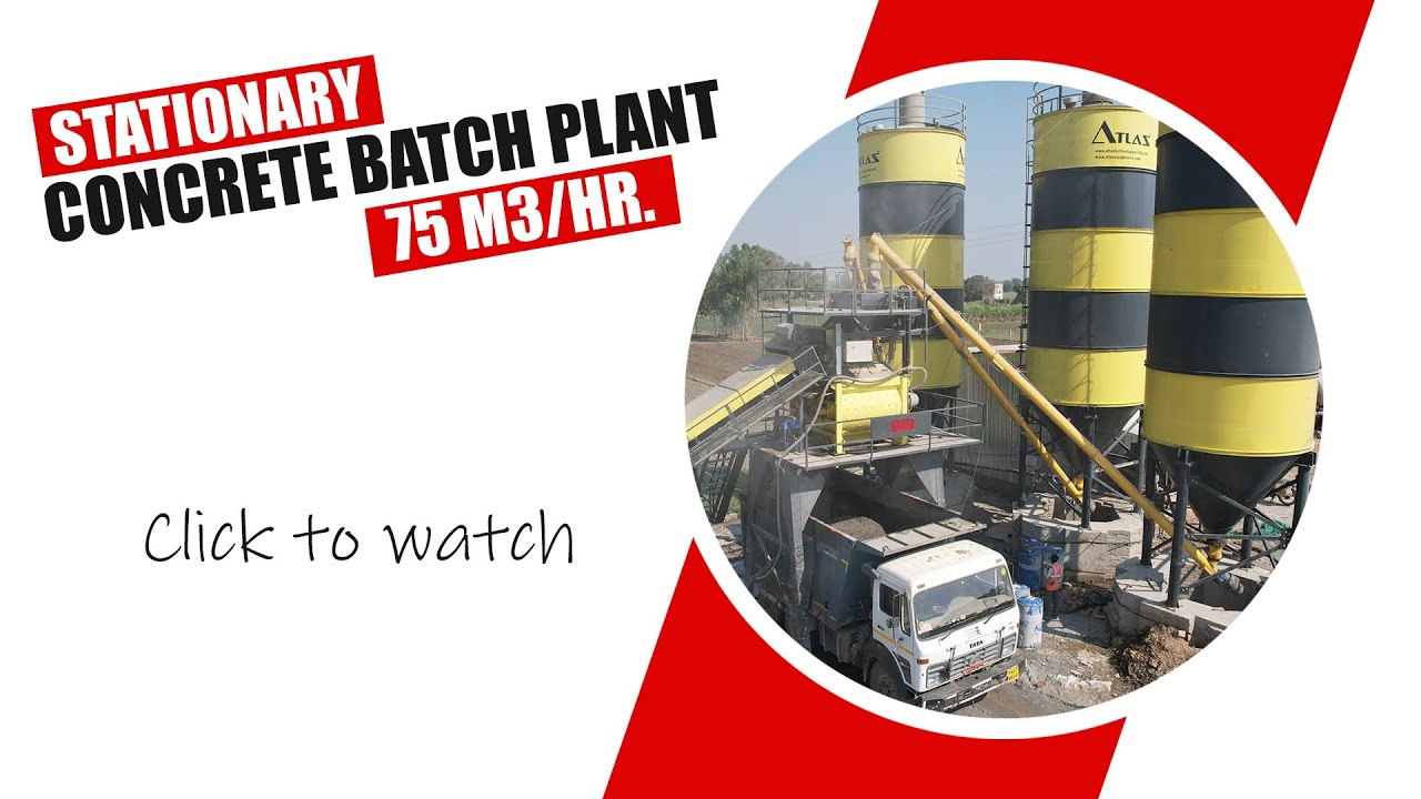 Atlas concrete batching plants | Stationary 75 m3 | 3 x 100 T cement / fly ash silos