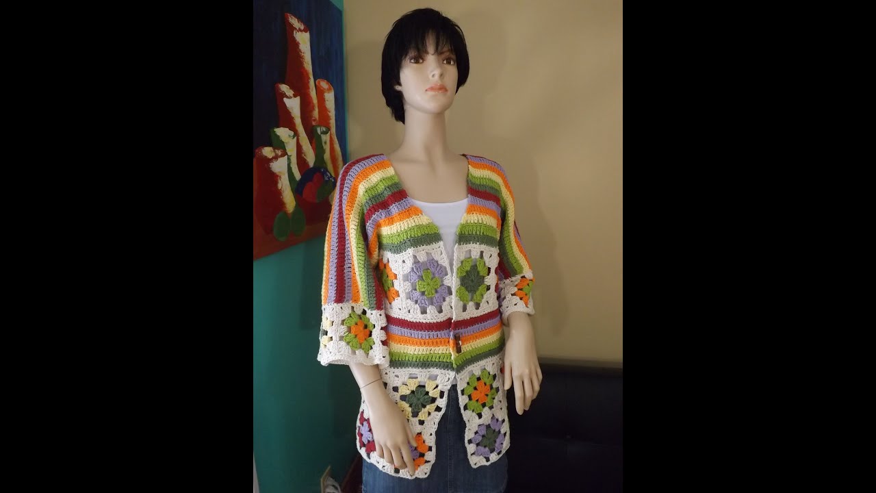 Crochet cardigan de cuadrados o granny squares parte 2 - con Ruby Stedman