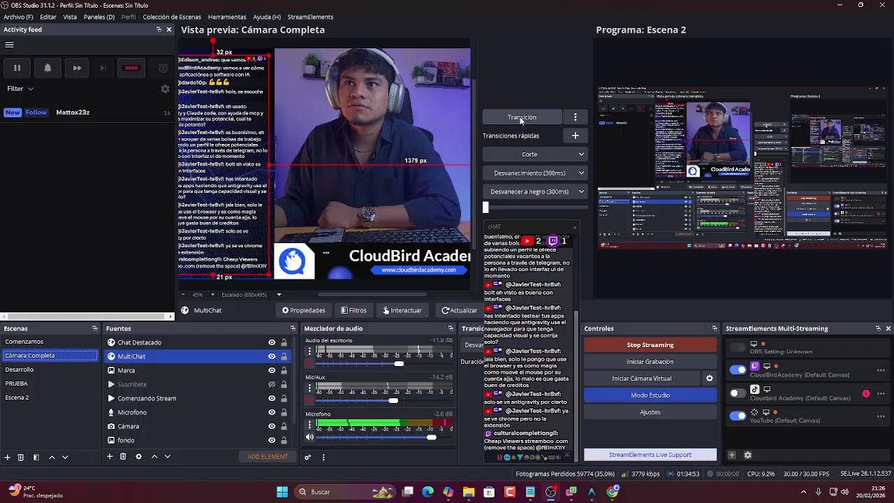 Emisión en directo de CloudBird Academy
