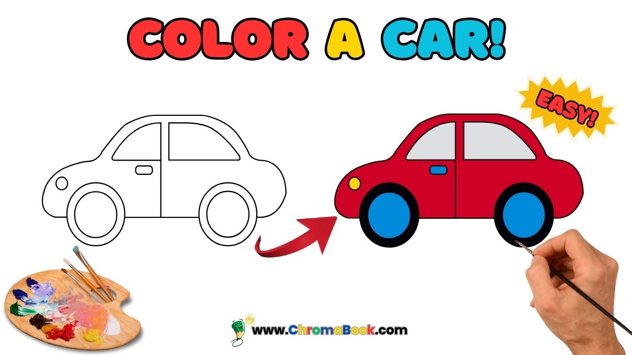 Car Drawing, Painting, Coloring for Kids, Toddlers and Adults – Fun and Relaxing | Learn Vehicles