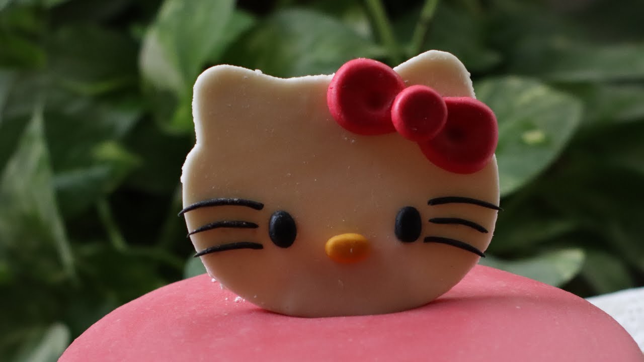 Hello Kitty  Fondant Cake Topper|Hello Kitty Face Cake Topper|ഹലോ കിറ്റി(Fondant Malayalam Recipe)