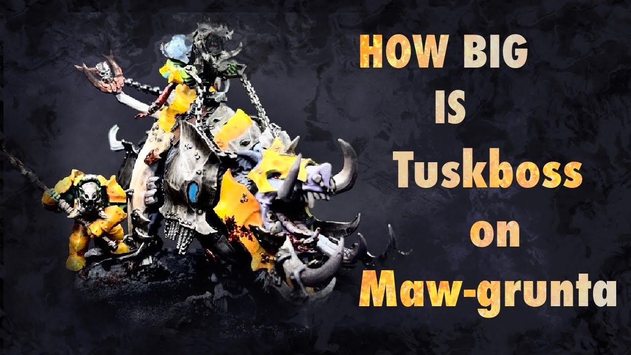 All NEW AoS Ironjawz Orruk Warclans. How big is Tuskboss on Maw-grunta. Comparison.