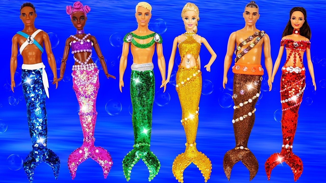 Sparkle Mermaid Dresses for Barbie Dolls