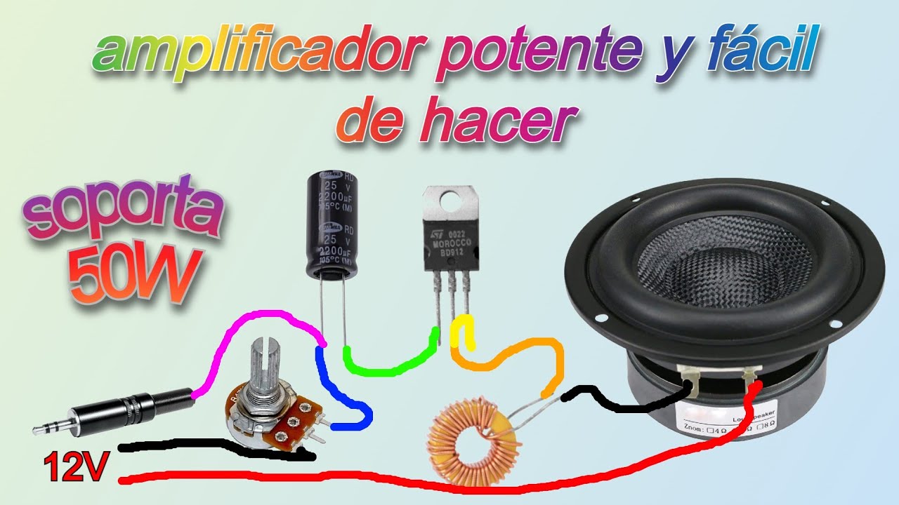 Amplificador de audio (bass) muy simple de 50W.
