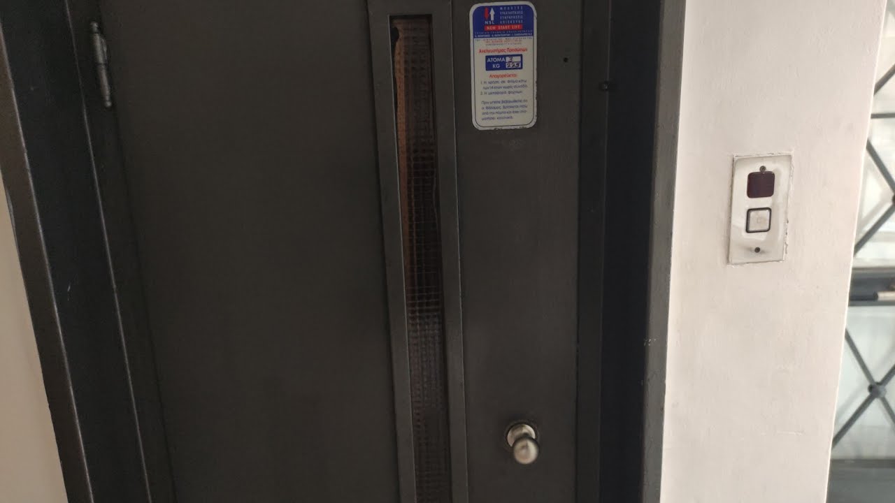 Old FIATT Milano traction elevator (refurbished) in multy-storey house with offices in Athens