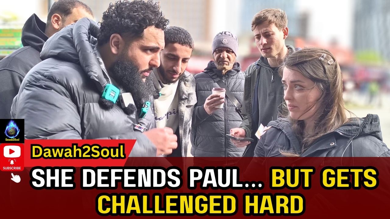 Христианка бросает вызов ортодоксальному мусульманину! Дава в Стратфорде.