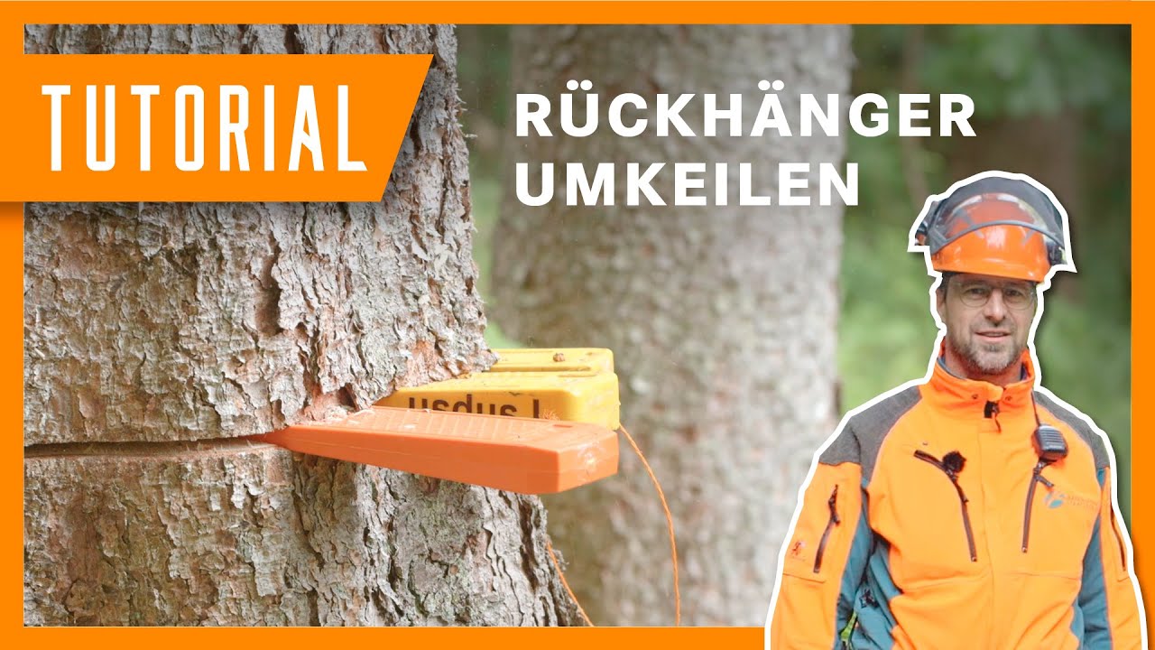 Rückhänger: Baum fällen mit Keilen I Tutorial der Bayerischen Staatsforsten