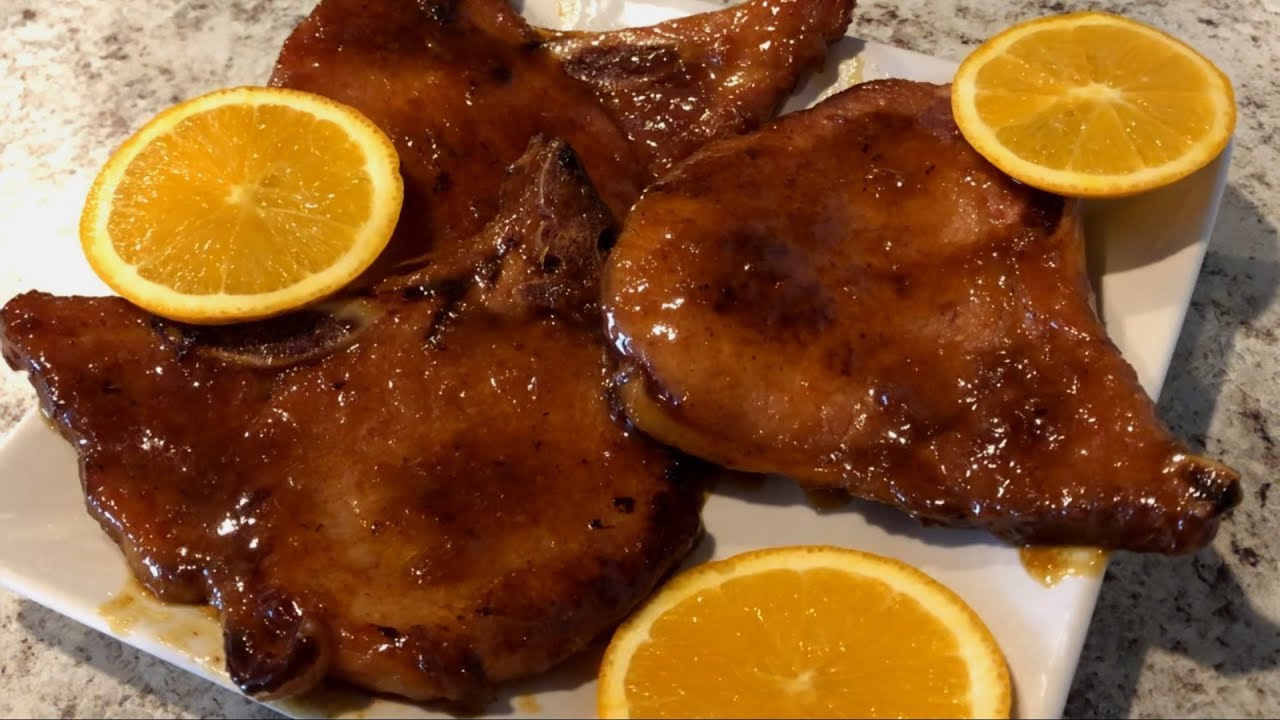 Chuletas Ahumadas de Cerdo a la Naranja, con S&oacute;lo 3 Ingredientes! EXTRA DELICIOSAS.