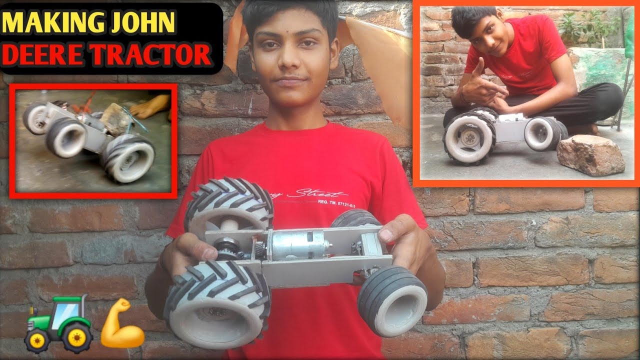 How to make 4x4 tractor with pvc pipe DIY 4wd tractor Dc Motor 
