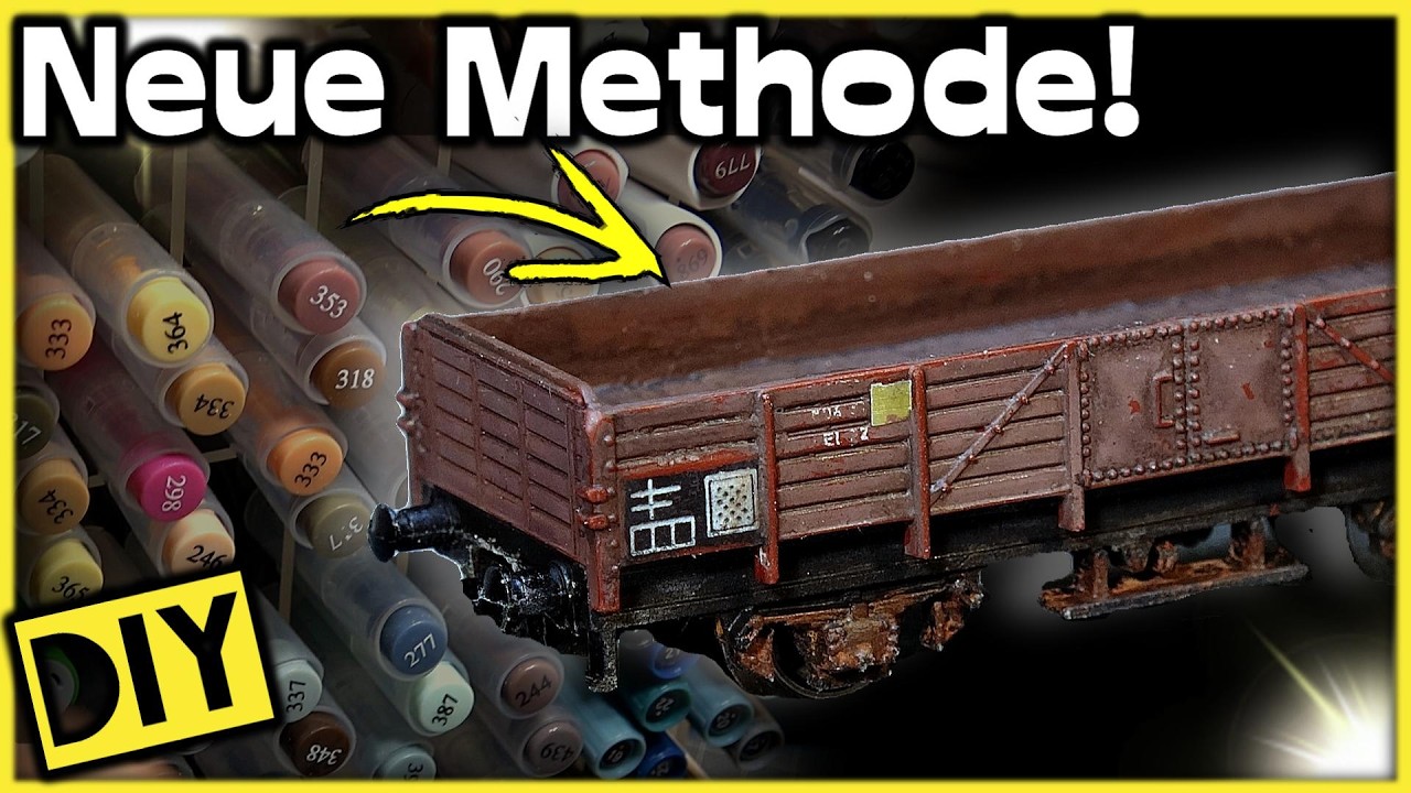 Eine neue Alterungs-Methode (mit Stiften!) | Modellbahn Weathering