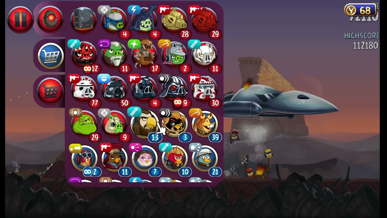 Angry Birds Star Wars II Kit Fisto & Droideka VS All Bosses