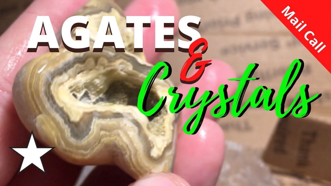 Banded AGATES and CRYSTAL geodes: Mail from Gravel Bar Hopper, Rebecca of Sunnybrook Farm (BONUS)
