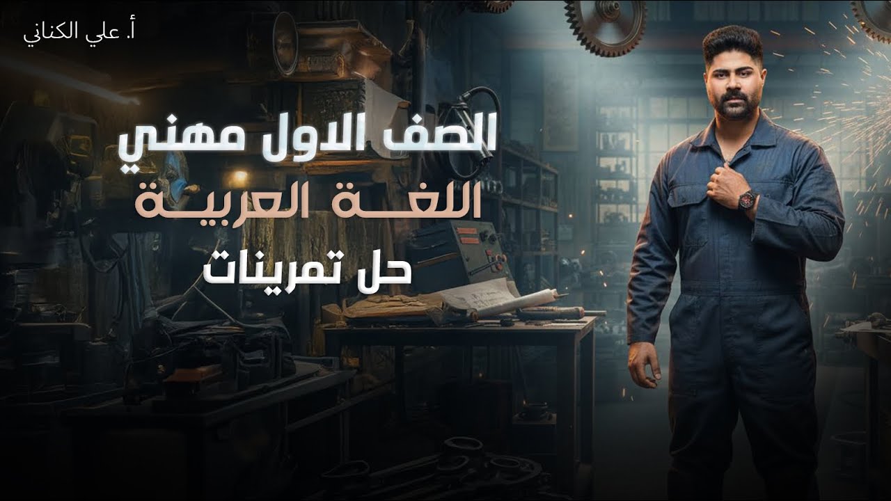 حل تمرينات رفع الفعل المضارع - اللغة العربية - الصف الأول مهني