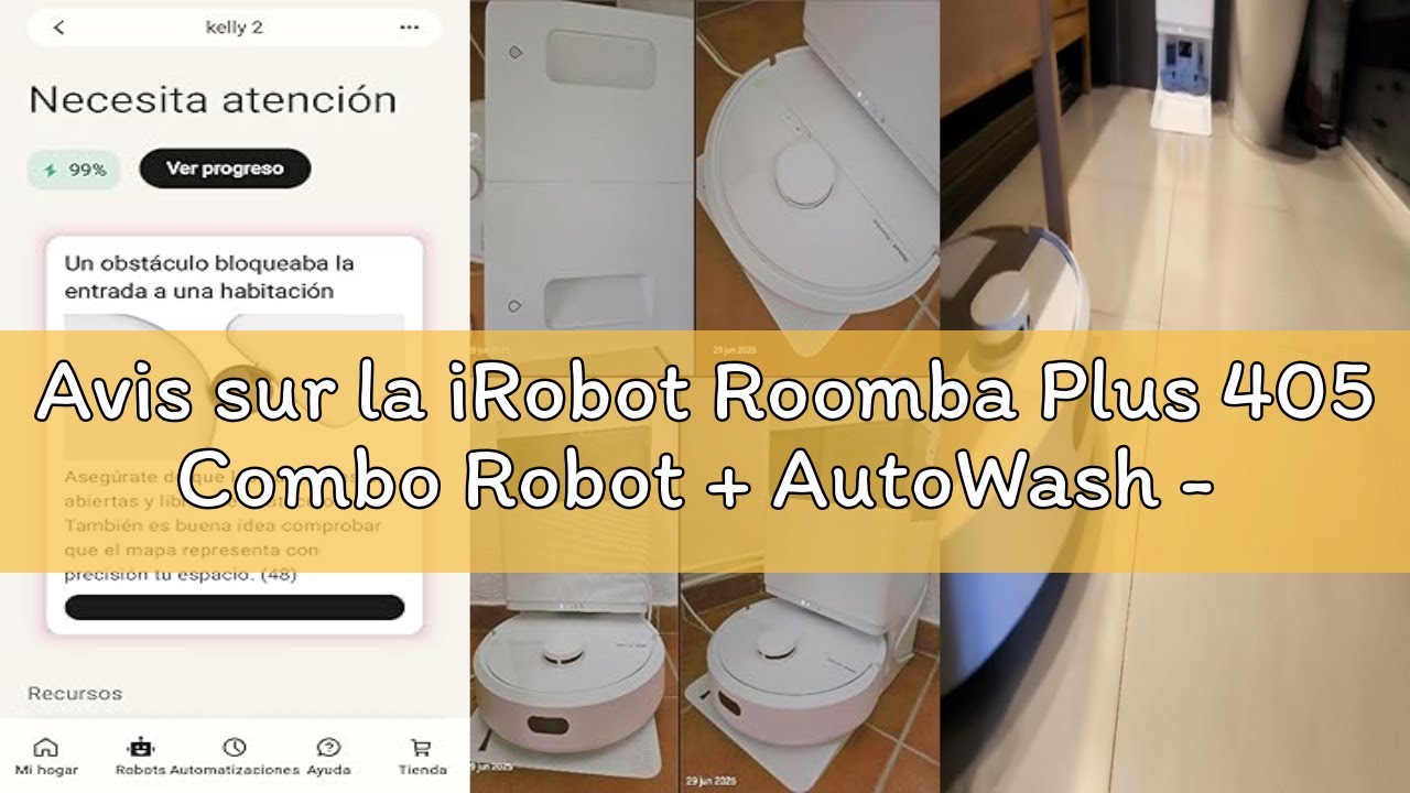 Avis sur la iRobot Roomba Plus 405 Combo Robot + AutoWash - Base Multifonction - Lavage et séchage d