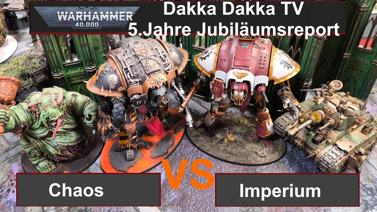 Warhammer 40k Battlereport: Chaos vs. Imperium 3000 Pkt 5 Jahre Jubiläum