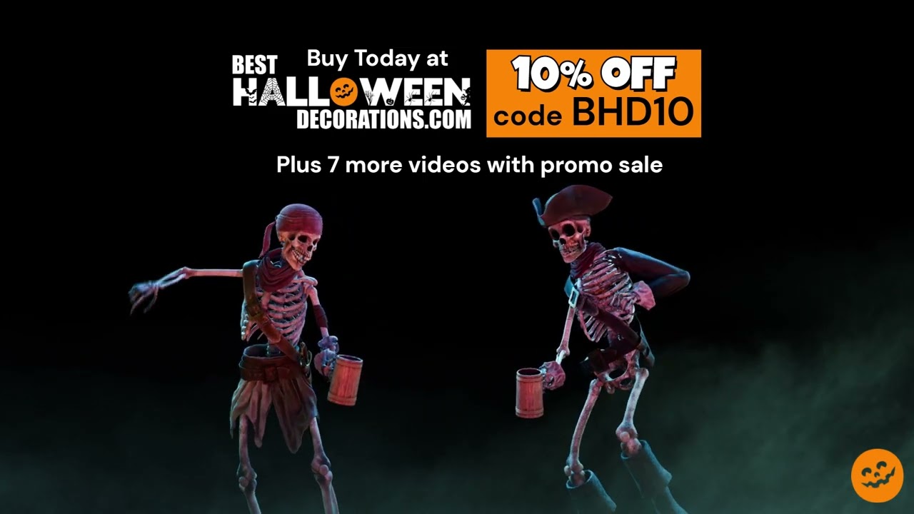 Get the New Pirates Projection Videos 10% Off with Code BHD10 at BestHalloweenDecorations.com!