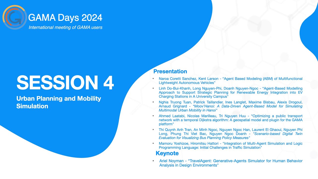 Gama Days 2024 - Session 4 - Urban Planning and Mobility Simulation