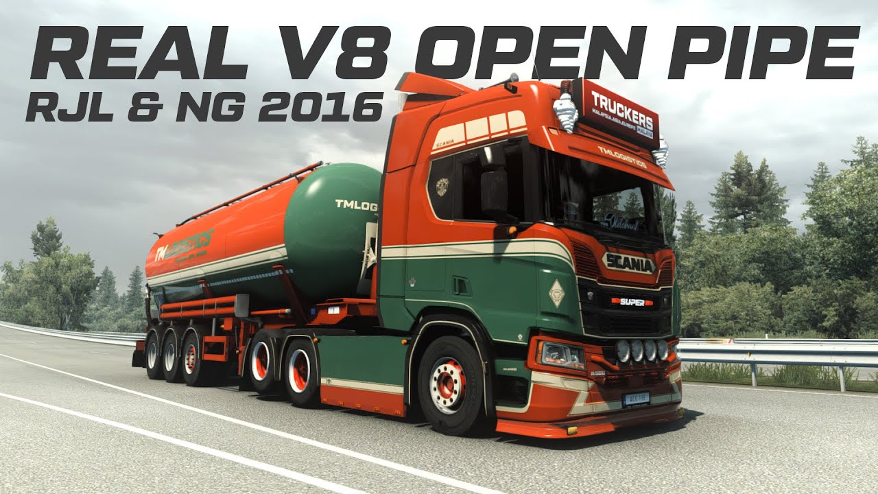 [ETS2 MOD] Real V8 Exhaust Open Pipe Sound mod For Scania RJL & Next Gen 2016
