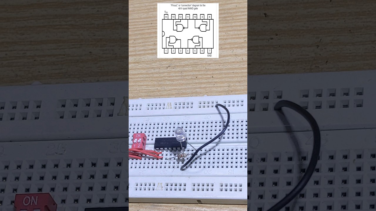 How to make Nand gate logic circuit with IC 7400 #logic #viral #tutorials @arslantech8596