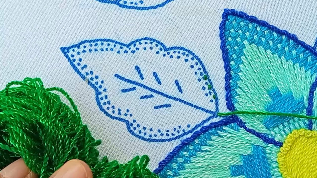 Cómo bordar una hoja