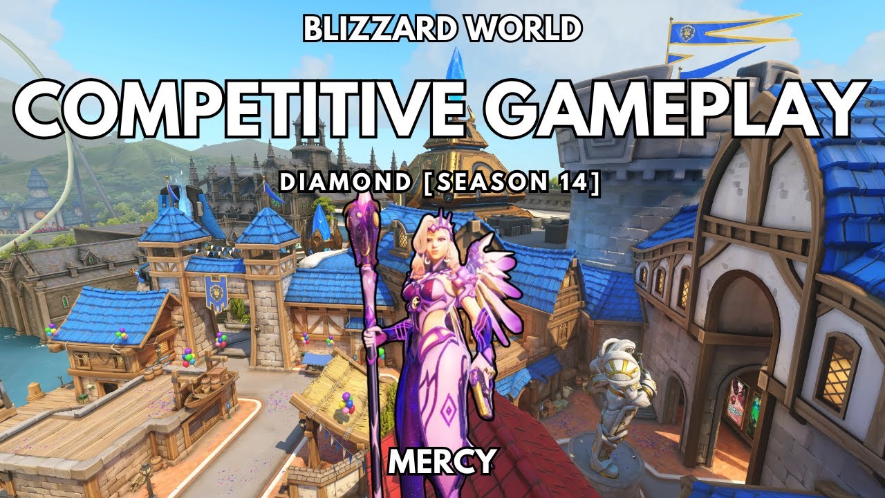 Console Mercy Diamond Competitive Gameplay - Blizzard World [Season 14] Overwatch 2 PS5