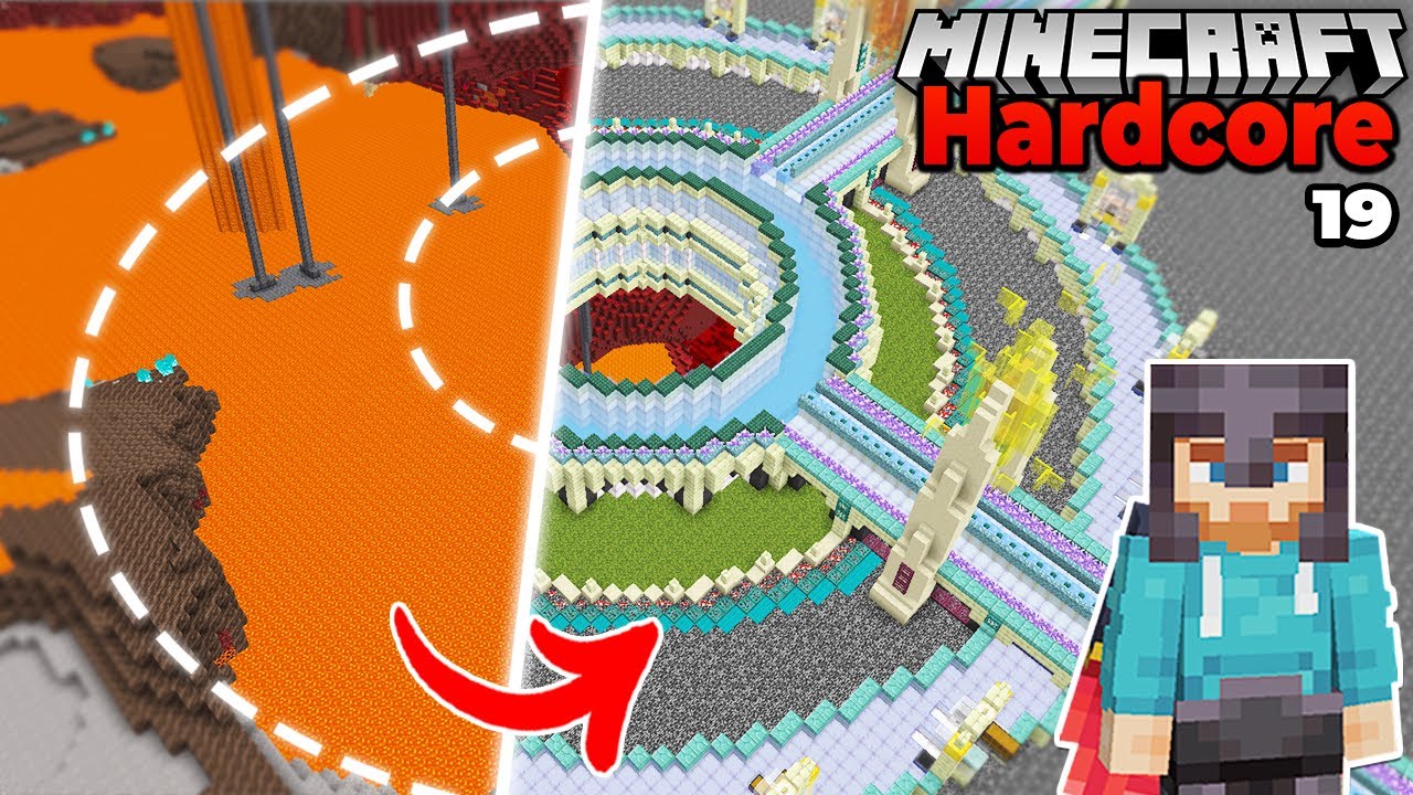 I Built a MEGA NETHER BASE in Hardcore Minecraft 1.19 Survival Lets Play (#19)