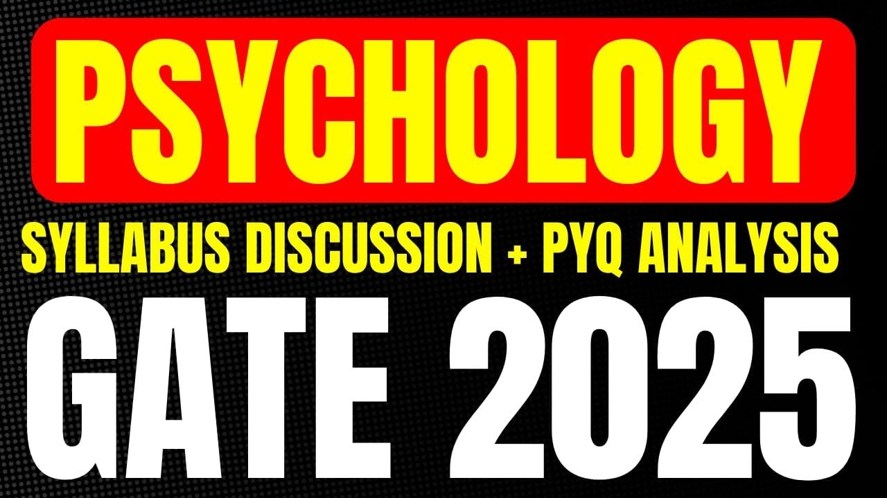 MOST IMPORTANT UNITS FOR GATE PSYCHOLOGY 2025 with Syllabus discussion